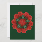 Rode Rose Krans Bloemenfeest Kaart (Achterkant)