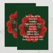 Rode Rose Krans Bloemenfeest Kaart (Voorkant / Achterkant)