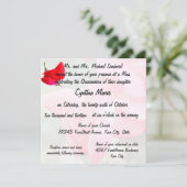  Rode Rose Quinceanera Birthday Kaart (Staand voorkant)