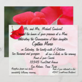  Rode Rose Quinceanera Birthday Kaart (Voorkant / Achterkant)