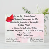  Rode Rose Quinceanera Birthday Kaart (Staand voorkant)