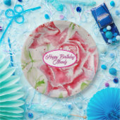 Rode Rose Rozen Bloempatroon Papier Party Bord (Feest)