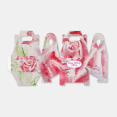 Rode Rose Rozen Bloempatroon Papier Party Bord Bedankdoosjes (Uitgevouwen)