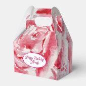 Rode Rose Rozen Bloempatroon Papier Party Bord Bedankdoosjes (Voorkant Zijde)