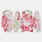 Rode Rose Rozen Bloempatroon Waterverf bruiloft Bedankdoosjes (Ongevouwen)