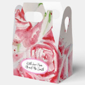 Rode Rose Rozen Bloempatroon Waterverf bruiloft Bedankdoosjes (Open)