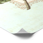  Rode Rose Shabby Elegance Poster (Hoek)