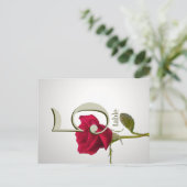 Rode Rose Tafel Nummer Kaart (Staand voorkant)