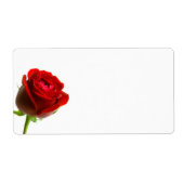 Rode Rose Verzendlabels Etiket (Voorkant)