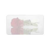 Rode Rose Watermerk Elegante DIY Print Bruiloft Etiket (Voorkant)