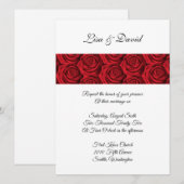Rode Rose Wedding Uitnodiging (Voorkant / Achterkant)