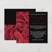 Rode Rose Wedding Uitnodiging (Voorkant / Achterkant)