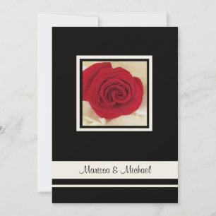 Rode Rose Wedding Uitnodiging