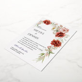 Rode Rose Wedding Uitnodiging (Gedraaid)