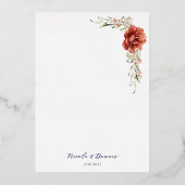 Rode Rose Wedding Uitnodiging (Achterkant)