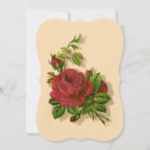 Rode Rose Wedding Uitnodiging (Achterkant)