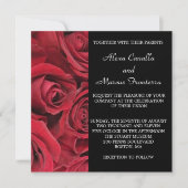 Rode Rose Wedding Uitnodiging (Voorkant)