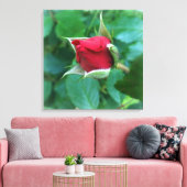 rode rosebud canvas afdruk (Insitu (Woonkamer))