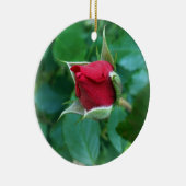 rode rosebud keramisch ornament (Rechts)