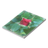 rode rosebud notitieblok (Linkerzijde)
