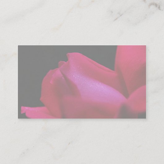 Rode Rosebud Raindrops Floral Visitekaartje (Achterkant)