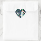 RODE ROSES IN DE NACHT Save Date Heart Monogram Hart Sticker (Tas)