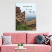 Rode Rots Beklimming: Overwin Elke Top Canvas Afdruk (Insitu (Woonkamer))