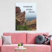 Rode Rots Beklimming: Overwin Elke Top Canvas Afdruk (Insitu (Woonkamer))