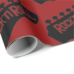 Rode Rots - en - het Patroon van de broodjesGitaar Cadeaupapier