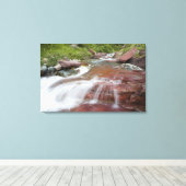 Rode rots in Baring Creek in Glacier National Canvas Afdruk (Insitu (Houten vloer))