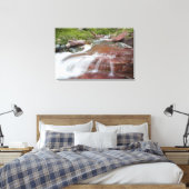 Rode rots in Baring Creek in Glacier National Canvas Afdruk (Insitu (Slaapkamer))