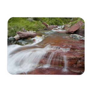 Rode rots in Baring Creek in Glacier National Magneet