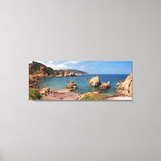 Rode rotsachtige kust van Sardinië canvas print (Voorkant)