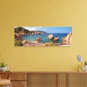 Rode rotsachtige kust van Sardinië canvasprint Canvas Afdruk (Insitu (Woonkamer))