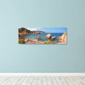 Rode rotsachtige kust van Sardinië canvasprint Canvas Afdruk (Insitu (Houten vloer))
