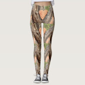 rode rotsboomschors leggings (Voorkant)