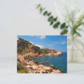 Rode rotsen aan de kust van Sardinië Briefkaart (Staand voorkant)