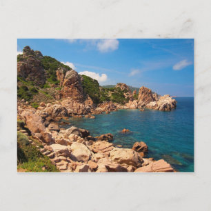 Rode rotsen aan de kust van Sardinië Briefkaart