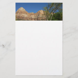 Rode rotsen bij Zion National Park-fotografie Briefpapier