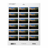 Rode rotsen bij Zion National Park-fotografie Etiket (Full Sheet)
