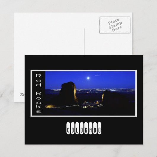 rode rotsen, COLORADO Briefkaart (Voorkant / Achterkant)