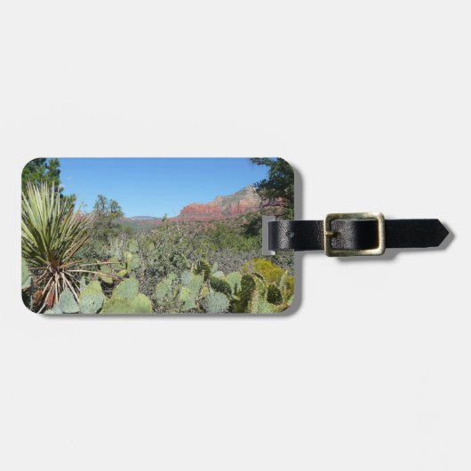 Rode rotsen en cactussen I Bagagelabel (Voorkant horizontaal)