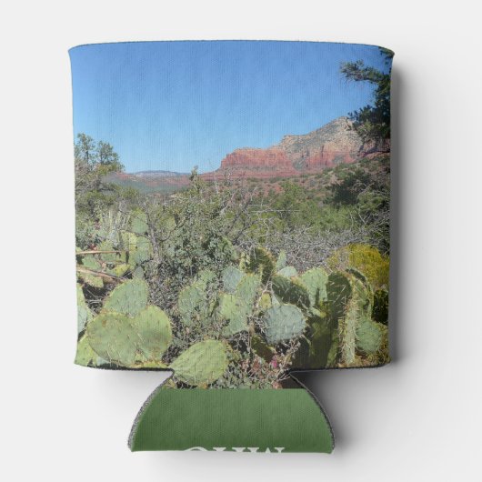 Rode rotsen en cactussen I Blikjeskoeler (Achterkant)