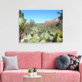 Rode Rotsen en Cactussen I Canvas Afdruk (Insitu (Woonkamer))
