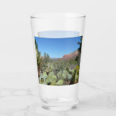 Rode rotsen en cactussen I Glas (Achterkant)