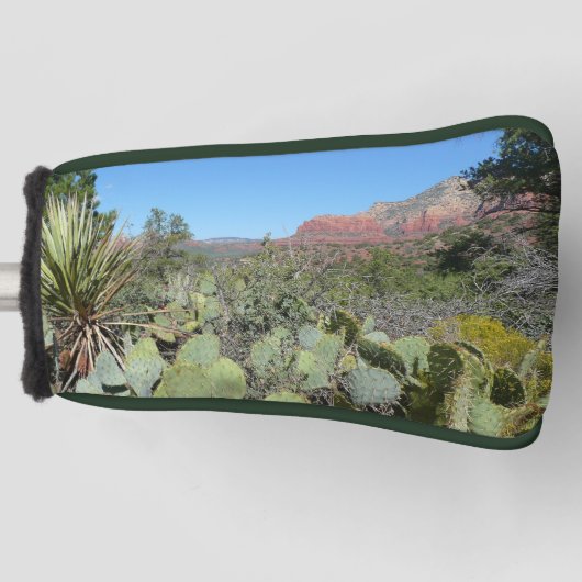 Rode rotsen en cactussen I Golfheadcover (Voorkant)