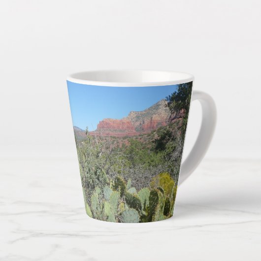 Rode rotsen en cactussen I Latte Mok (Rechterhoek)
