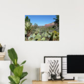Rode rotsen en cactussen I Poster (Thuiskantoor)