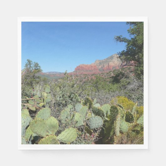 Rode rotsen en cactussen I Servetten (Voorkant)