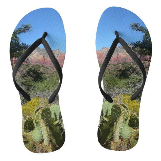Rode Rotsen en Cactussen I Teenslippers (Voetbed)